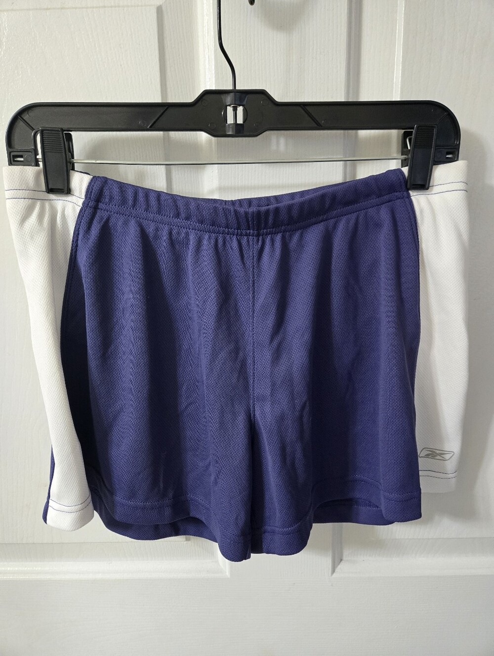 Reebok Purple Athletic Shorts with White Side Panels